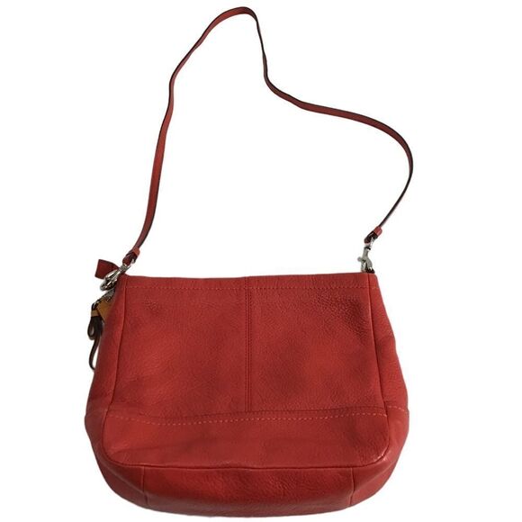 Coach Red Park Pebble Leather Crossbody Bag - Picture 3 of 12